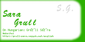 sara grull business card